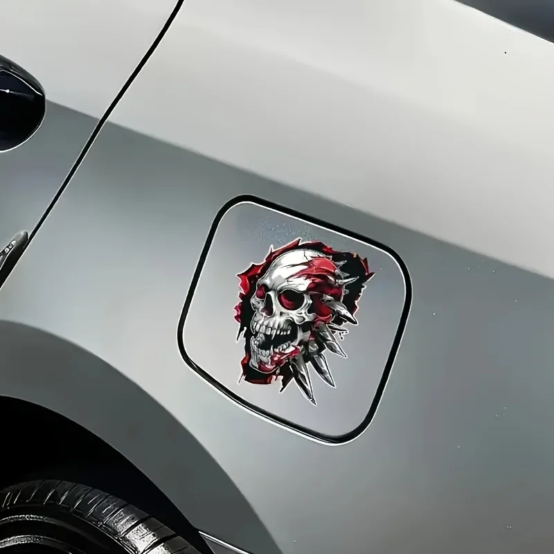 

1PC Spiked Skull Sticker, Waterproof Vinyl Decal for Car, Motorcycle, Window, Bumper, Laptop, DIY Decor