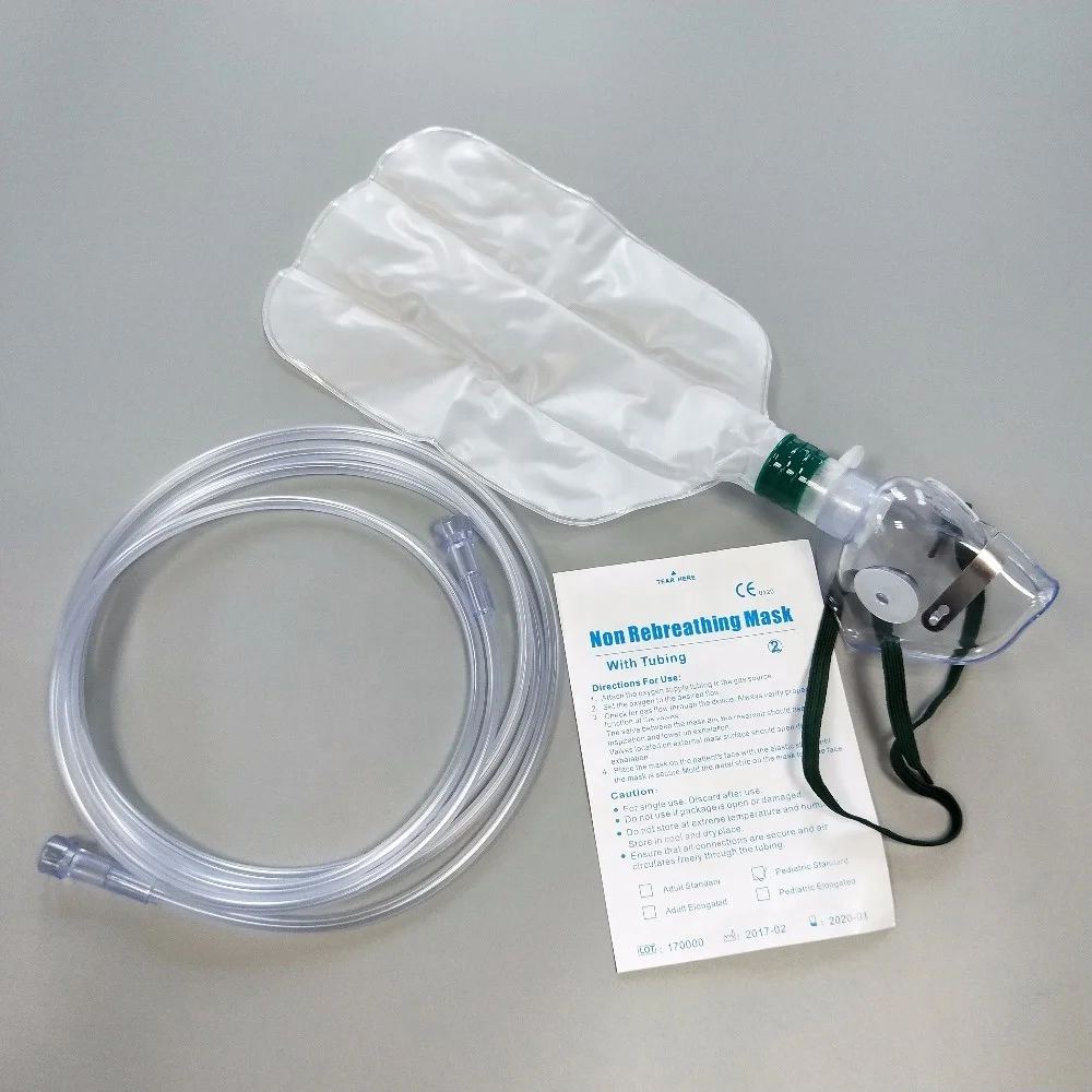 

Single Use Non Rebreathing Face Mask with Oxygen Reservoir Bag 600ml or 1000ml