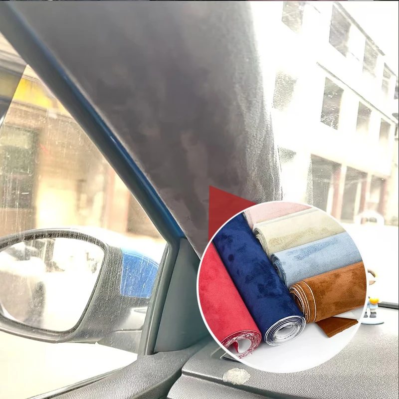 

Эластичная самоклеящаяся замшевая ткань 200/300x150 см большого размера для обивки салона автомобиля, декора шкатулок для украшений, наклеек и тканевых изделий