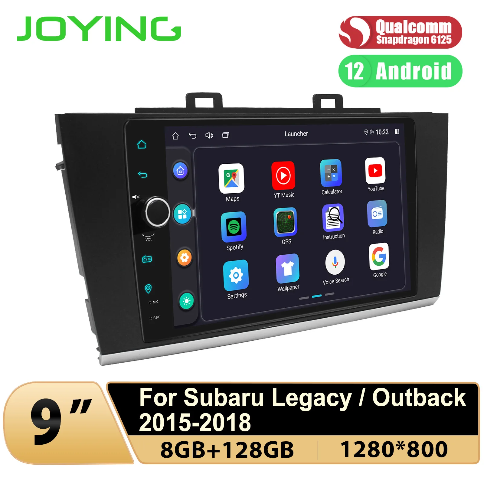 JOYING Plug and Play 9 Inch Car Radio Stereo Head Unit With Carplay Android Auto For Subaru Legacy Outback 2015 2016 2017 2018