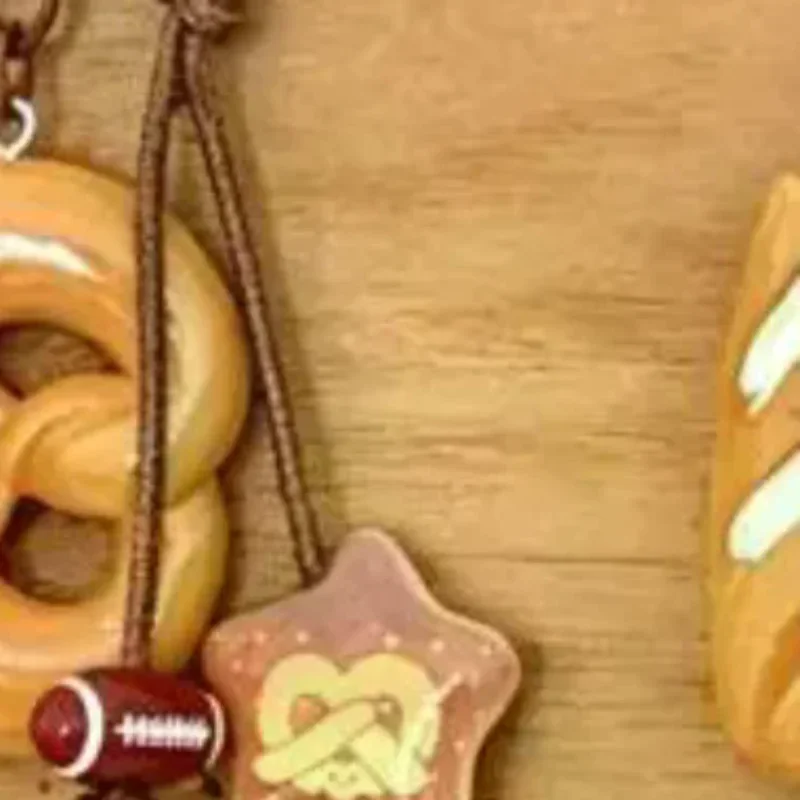 Cute Bread Shaped Keychains With Realistic Baked Food Appearance And Durable Lanyard For Bag Decoration Gift For Food Lovers