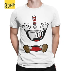 Cuphead And Mugman Anime T-Shirt for Men Creative 100% Cotton Tee Shirt Round Collar Short Sleeve T Shirt New Arrival Tops