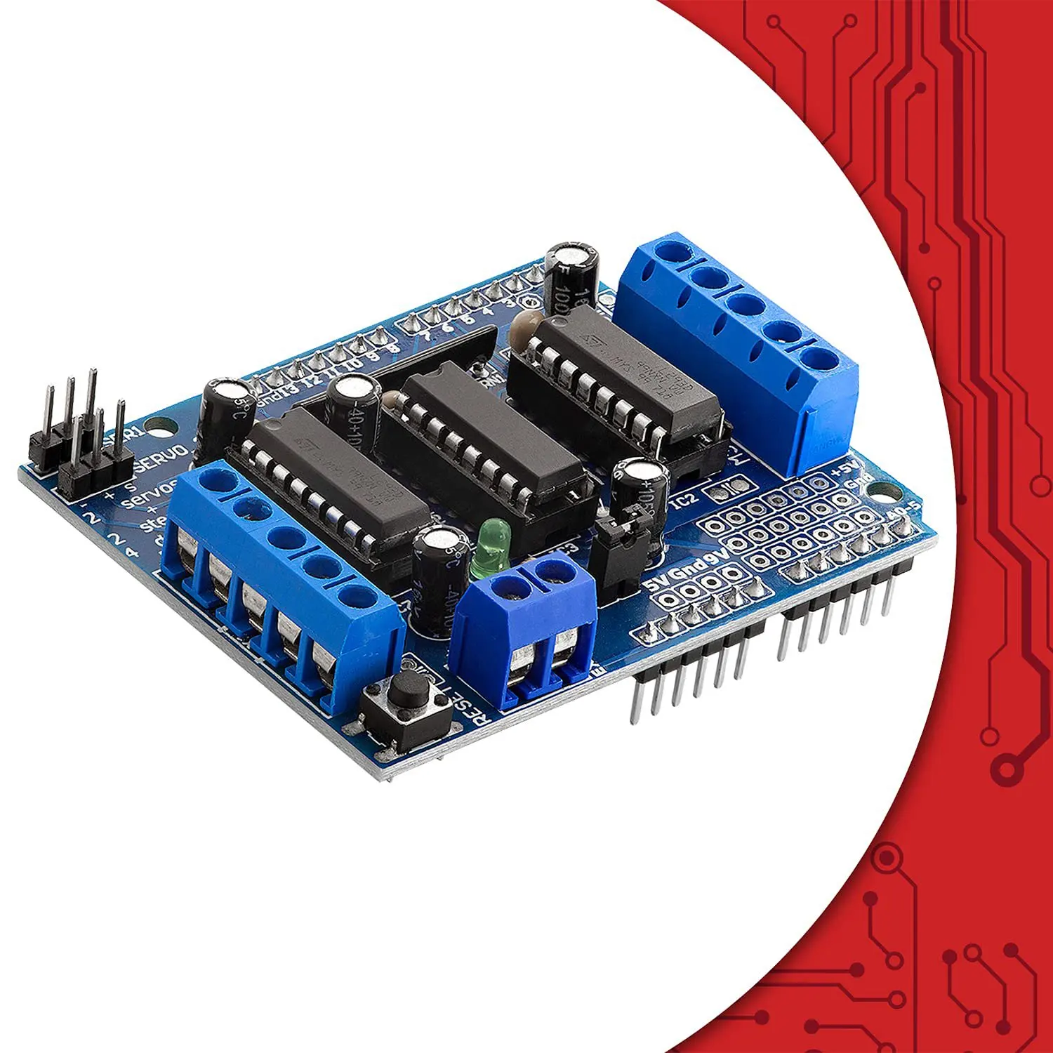 HOT 5 x L293D Motor Driver Shield, 4 Channel Motor Driver Shield, Stepper Motor Driver