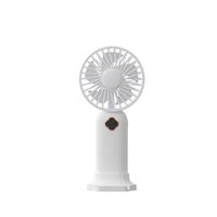 N95R Portable Handheld Fan USB Mini Fan Rechargeable Digital Display Lazy Air Cooler Fan for Outdoor Home Office-White