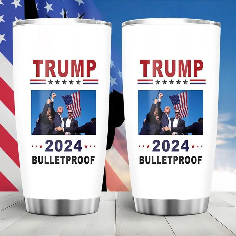 

President Mug Shot 2024 Coffee Cup Tea Mugs Stainless Steel Drinking Cup Coffee Mug Election Novelty Cup Mugshot Coffee Cups