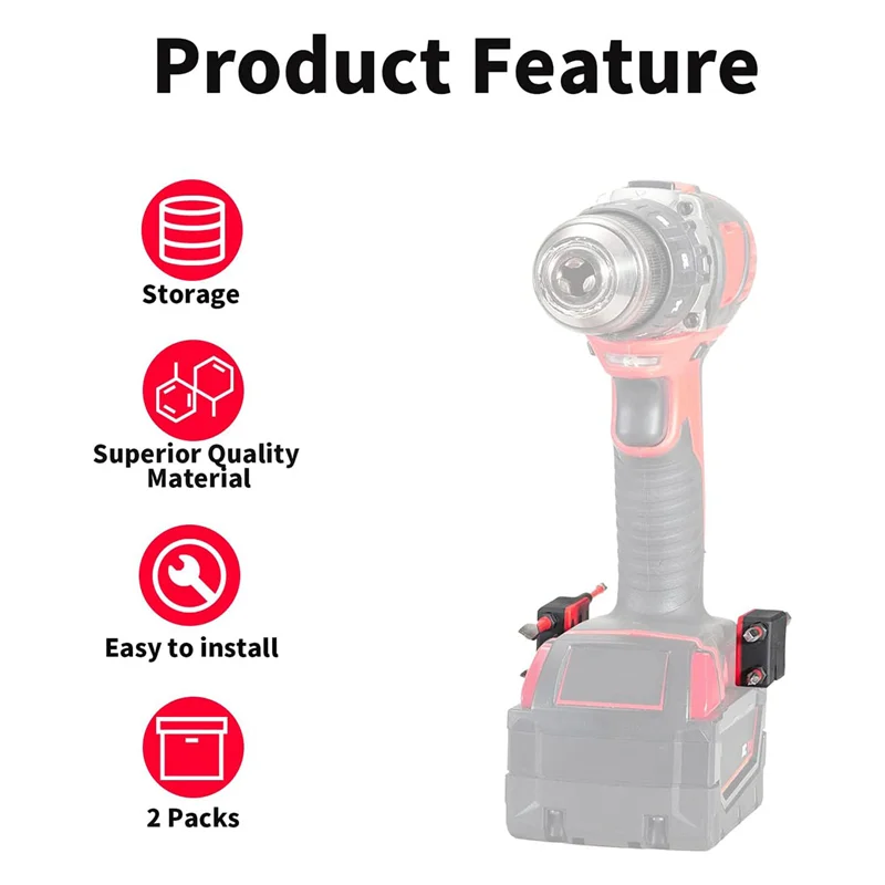 MAKE-For M18 منظم لقم الثقب للتدريبات وحامل القطع (عبوة من قطعتين) سهلة التركيب