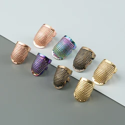 Finger Protector Vintage Gold Needle Thimble Metal Sewing Accessories Handworking Stitching Tools Antique Ring DIY Crafts