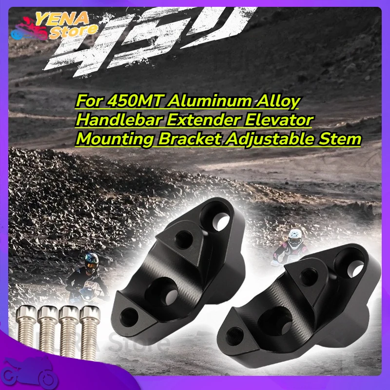 

Universal Motorcycle Handlebar Riser Kit for 450MT Aluminum Alloy Handlebar Extender Elevator Mounting Bracket Adjustable Stem