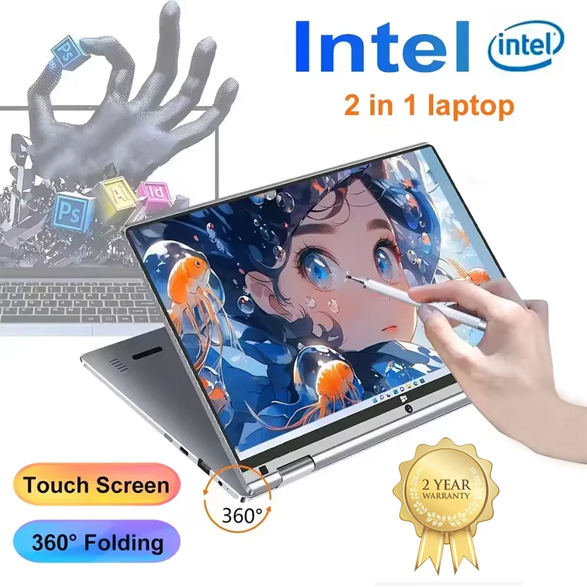 

Портативный портативный компьютер 2 в 1, Intel Core i7-8500Y/N4020, 11,6-дюймовый сенсорный экран, ноутбук, Windows 11 Pro, планшетный ПК, компьютер