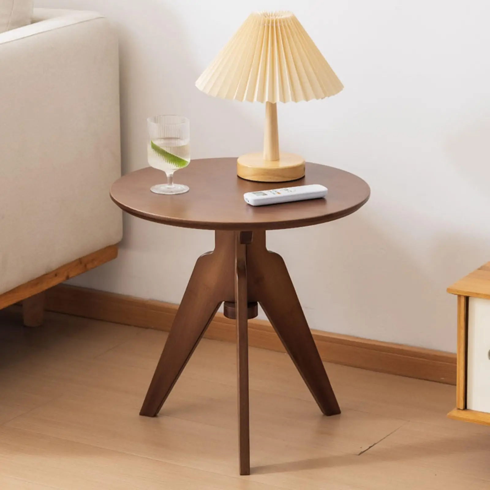 

Small Side Table Bedside Table Modern Compact Round Coffee End Table Drink Table for Hotel Apartment Small Space Office Home