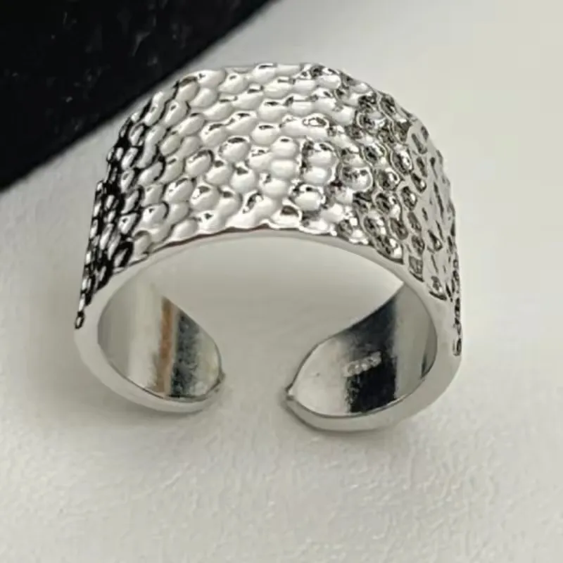 Women's 925 Sterling Silver Wide Vintage Ring