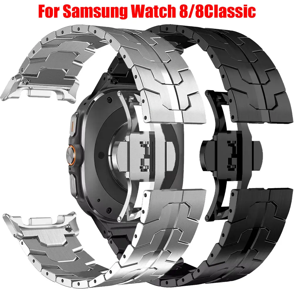 

Металлический ремешок с разъемом для Samsung Watch 8 40 44 мм 8Classic LTE Браслет без зазоров для Galaxy Watch Ultra 1 2 47 мм Браслет