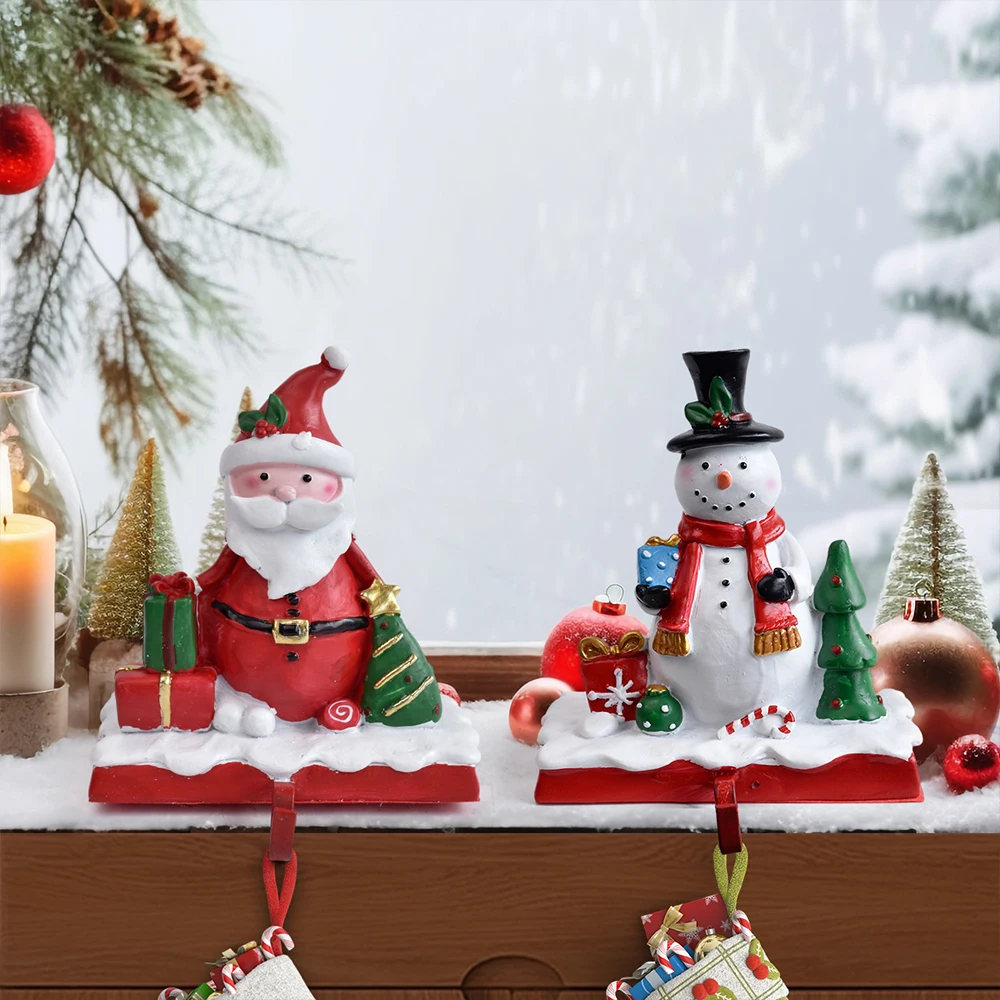 

Santa Claus Snowman Ornament Christmas Decoration Holiday Gift Entryway Home Decoration items Living Room Resin Craft Home Decor