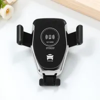 Wireless Car Charger 10W Qi Fast Charging Universal Clamp Mount for Windshield Dashboard Air Vent Phone Holder