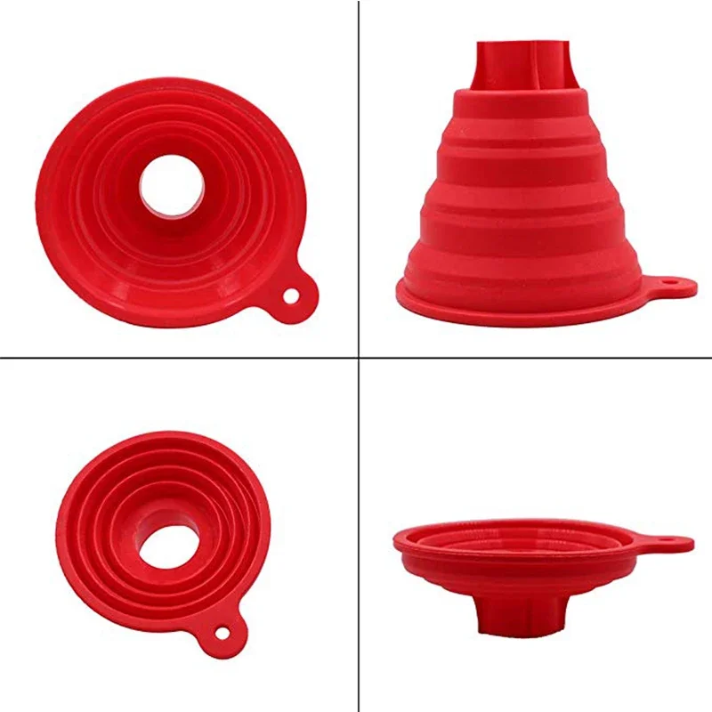 Funil dobrável de silicone para frascos dobrável grande canning jar funil para boca larga e regulares frascos de grau alimentício jam spice