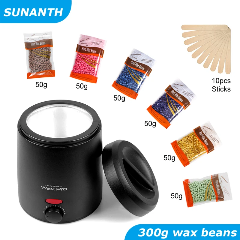 200ML Wax Warmer Kits For Hair Remove Unisex Wax Heater Wax-melt Pot Paraffin Warmer Heating Machine / 200g Hard Wax Beans