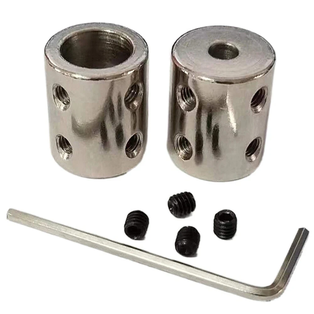 1Set Rigid Coupling 3mm/3.17mm/4mm~12mm #45 Steel Shaft Coupler Motor Connector Sleeve Coupling Adapter Transmission Connector