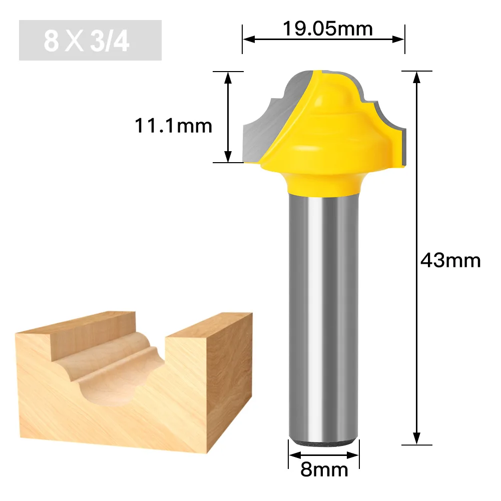 1PC 8MM Shank Milling Cutter Wood Carving Router Bit 19\