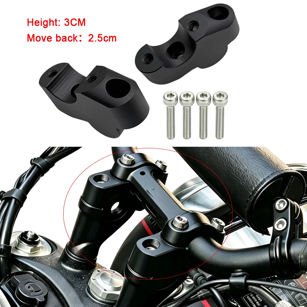 Fit For Scrambler 900 Scrambler900 2026 Handlebar Risers Up Motorcycle Accessories Clamp Mount Handle Bar Riser Move Back Parts