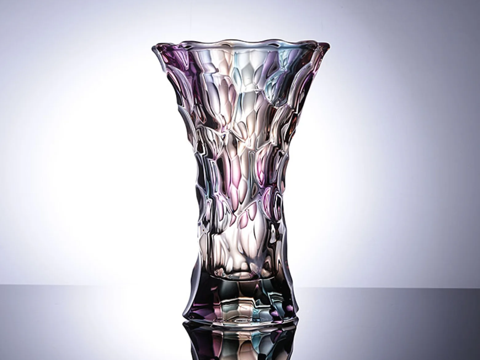 

Modern New Type Unique Glass Vases Wedding Centerpiece Glass Flower Vase tall reversible clear crystal vase 24inch