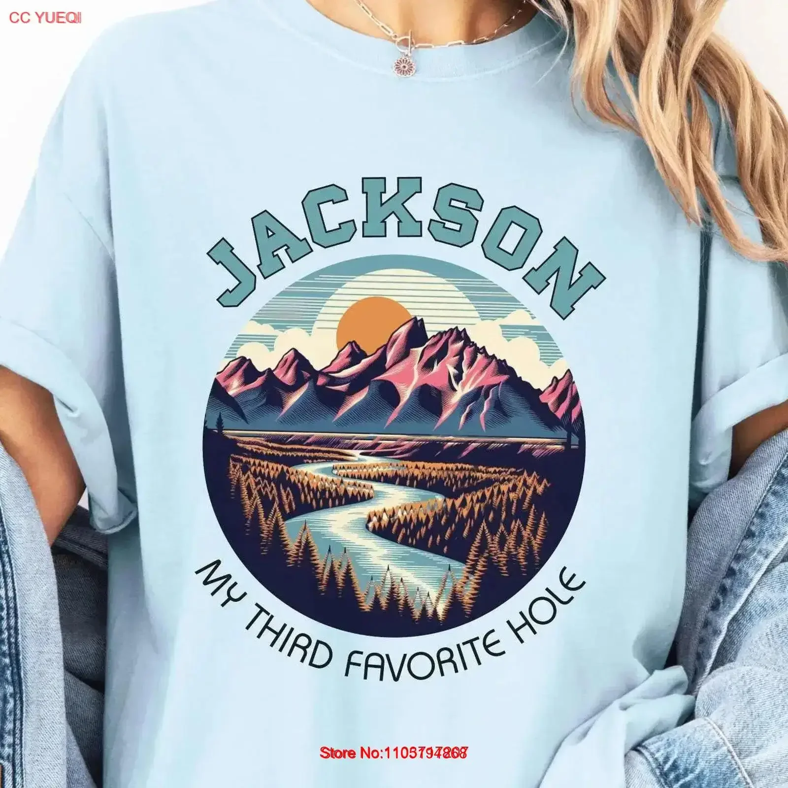 Jackson Hole Wyoming T Shirt Grand Teton National Park My Third Favorite tee Retro Mountain Range vintage Washed