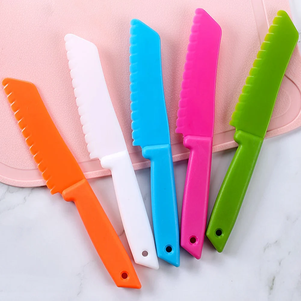 Plastic Fruit Knife Safe Kitchen Knife Kids Chef For Bread Lettuce Toddler Cooking Knives Children Paring Knives