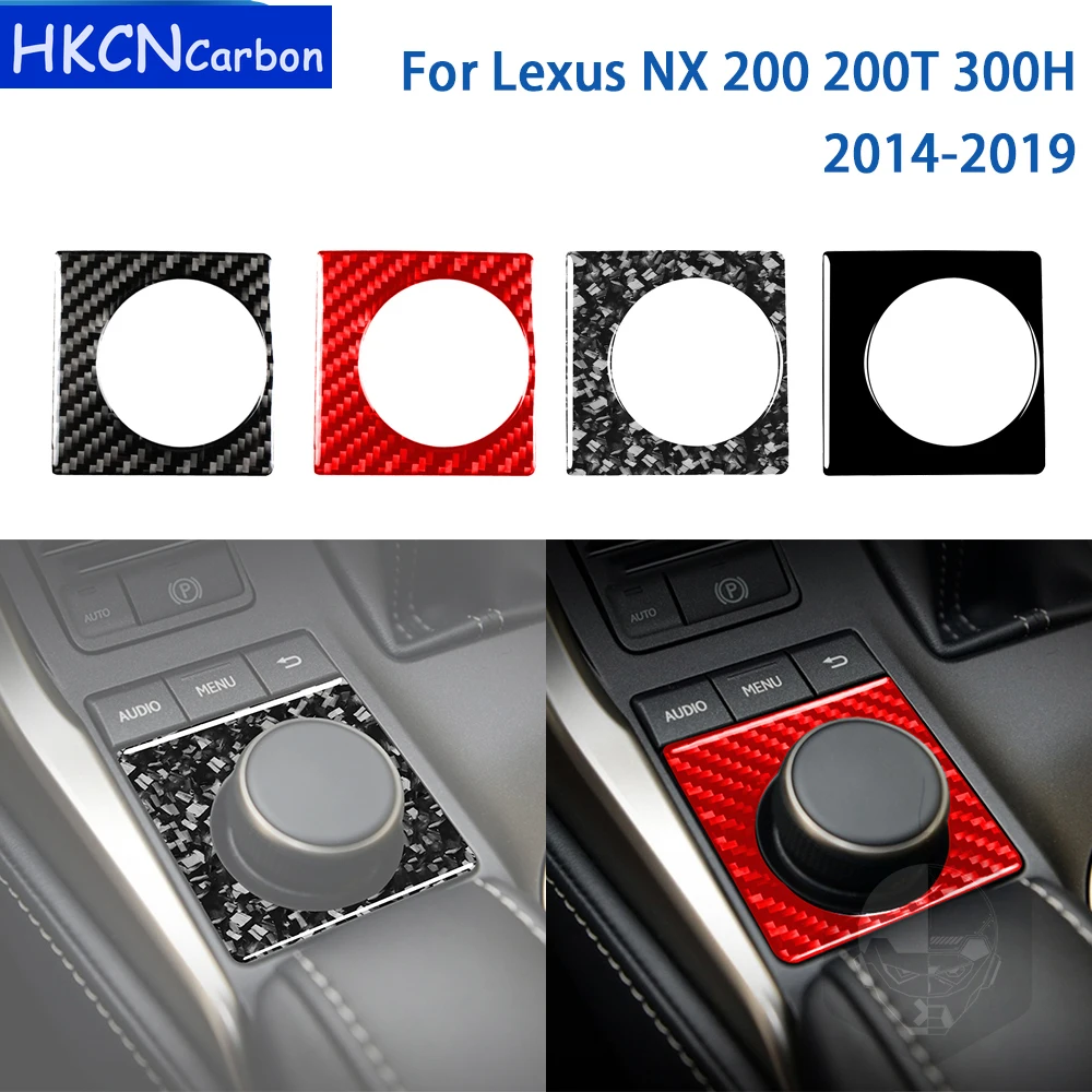 

For Lexus NX 200 200t 300h 2014-2019 Accessories Carbon Fiber Car Interior Central Control Gear Knob Panel Trim Stickers