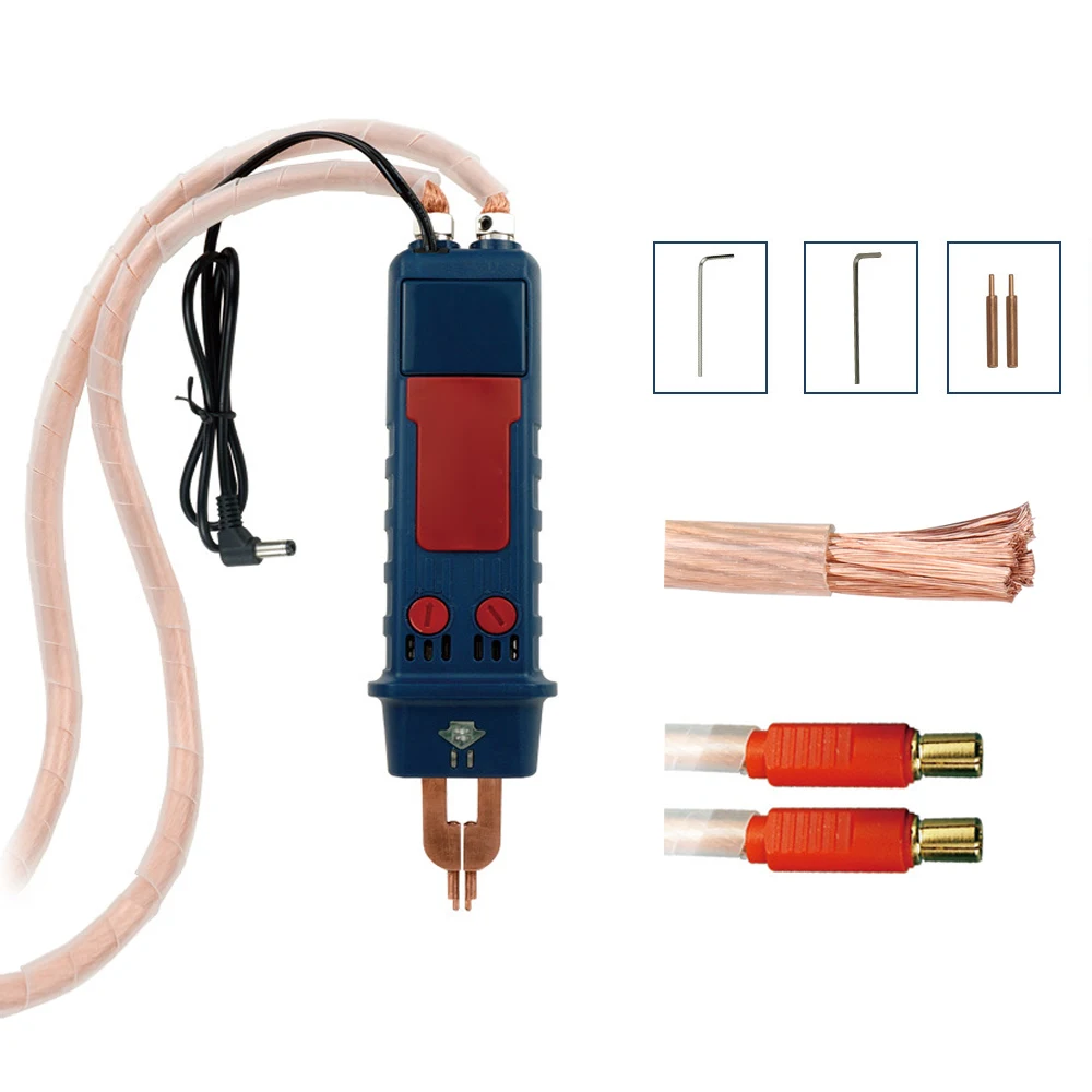 Spot Welding Pen Adjustable Handheld Spot Welding Pen Set Welding Tools ​Solder Pin Spacing 3-7MM Adjustable