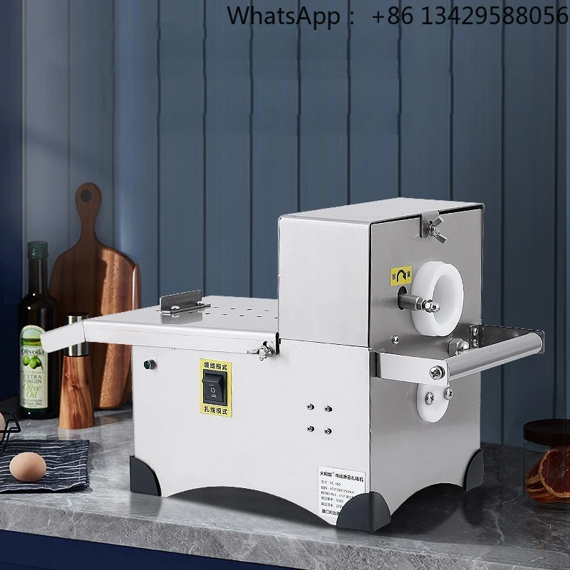 

Food Grade Stainless Steel Electric Advanced Sausage Tying Machine Tabletop Sausage Knotting Machine Sausage Strapping Machine