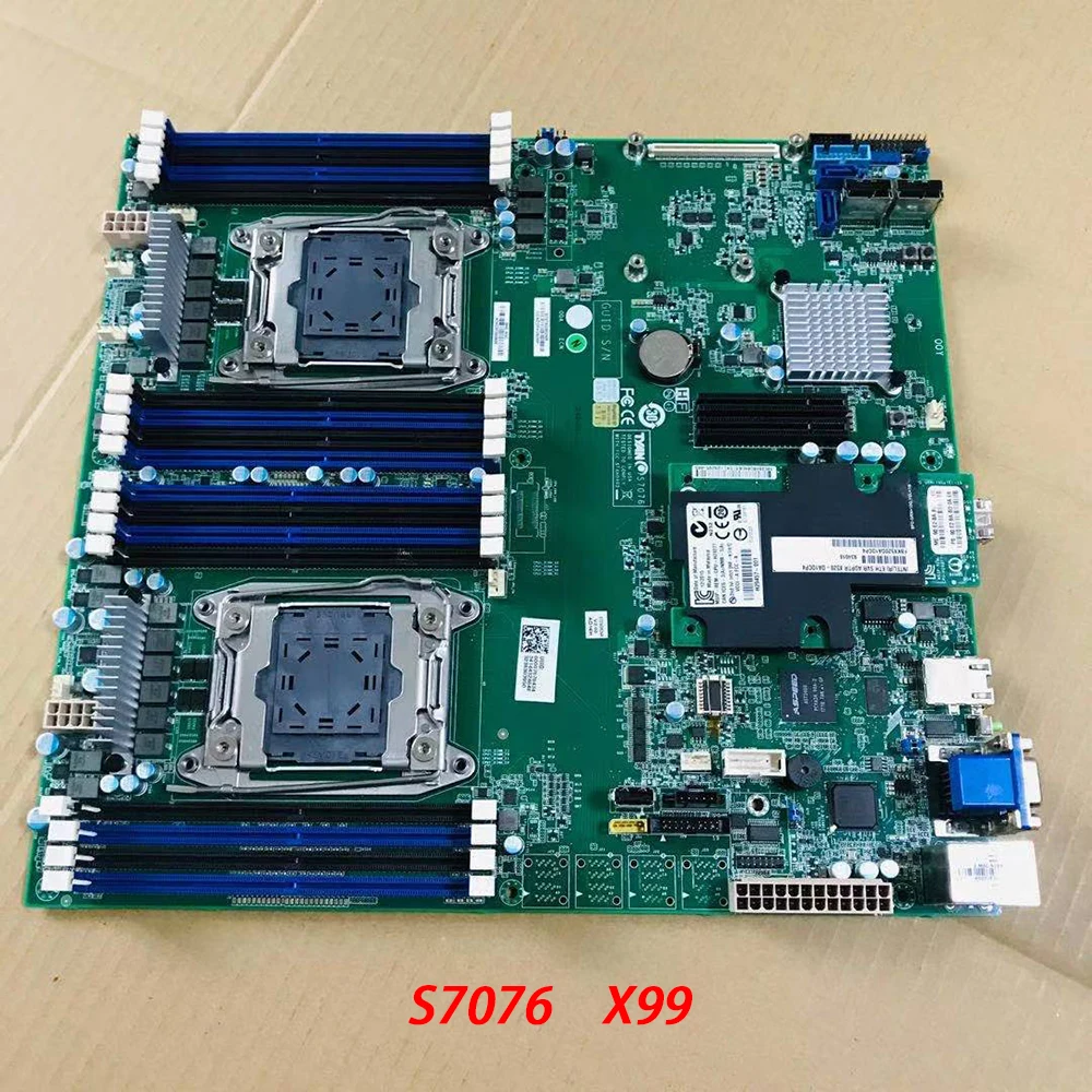 X99 Two-Way Server Motherboard For TYAN S7076 Support E5-2680 V3 C612 DDR4 High Quality