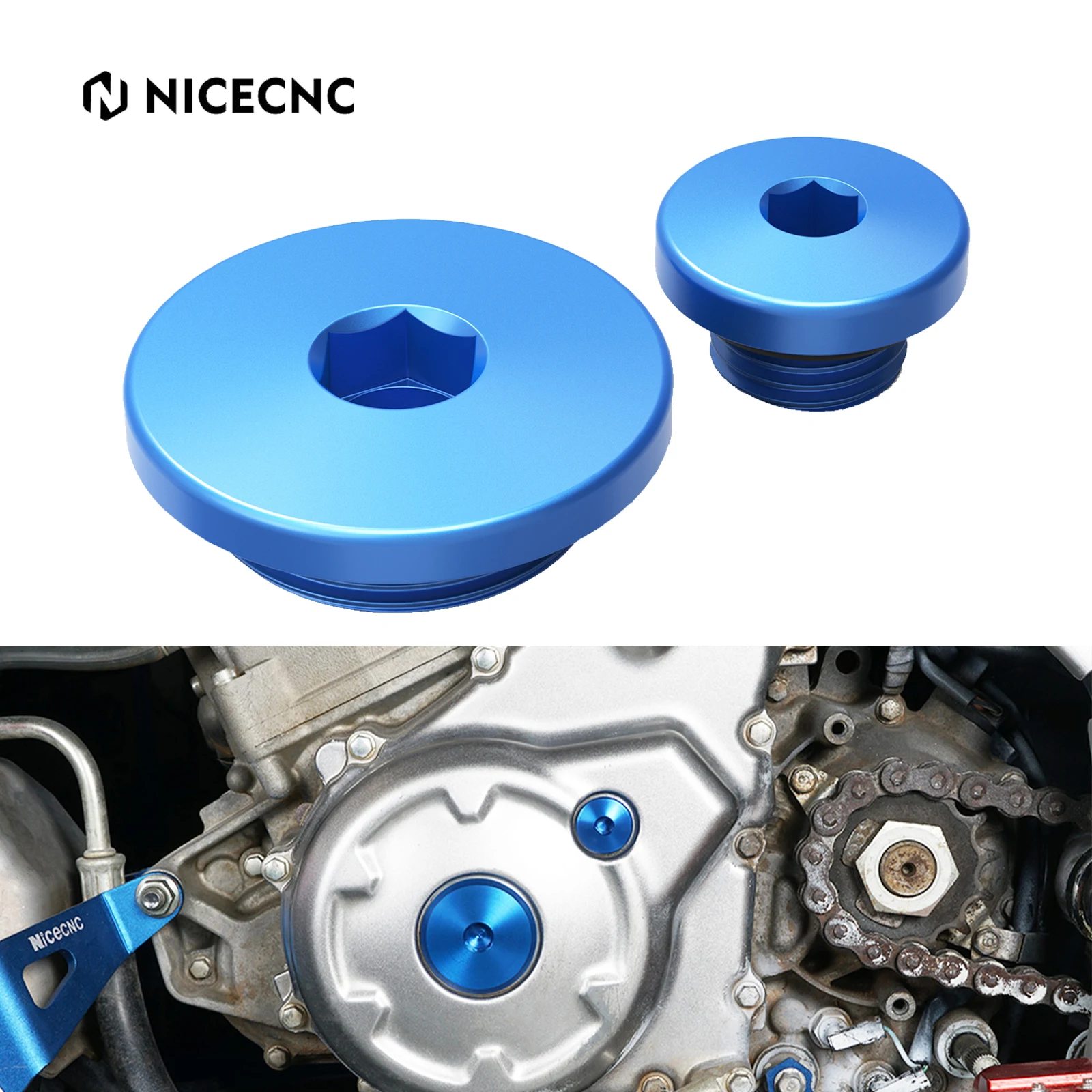 NICECNC For Yamaha WR250F 2003-2014 WR450F 2003-2015 YZ450F 2006-2009 YFZ 450 2004-2009 2012-2013 Engine Timing Cover Plug Cap