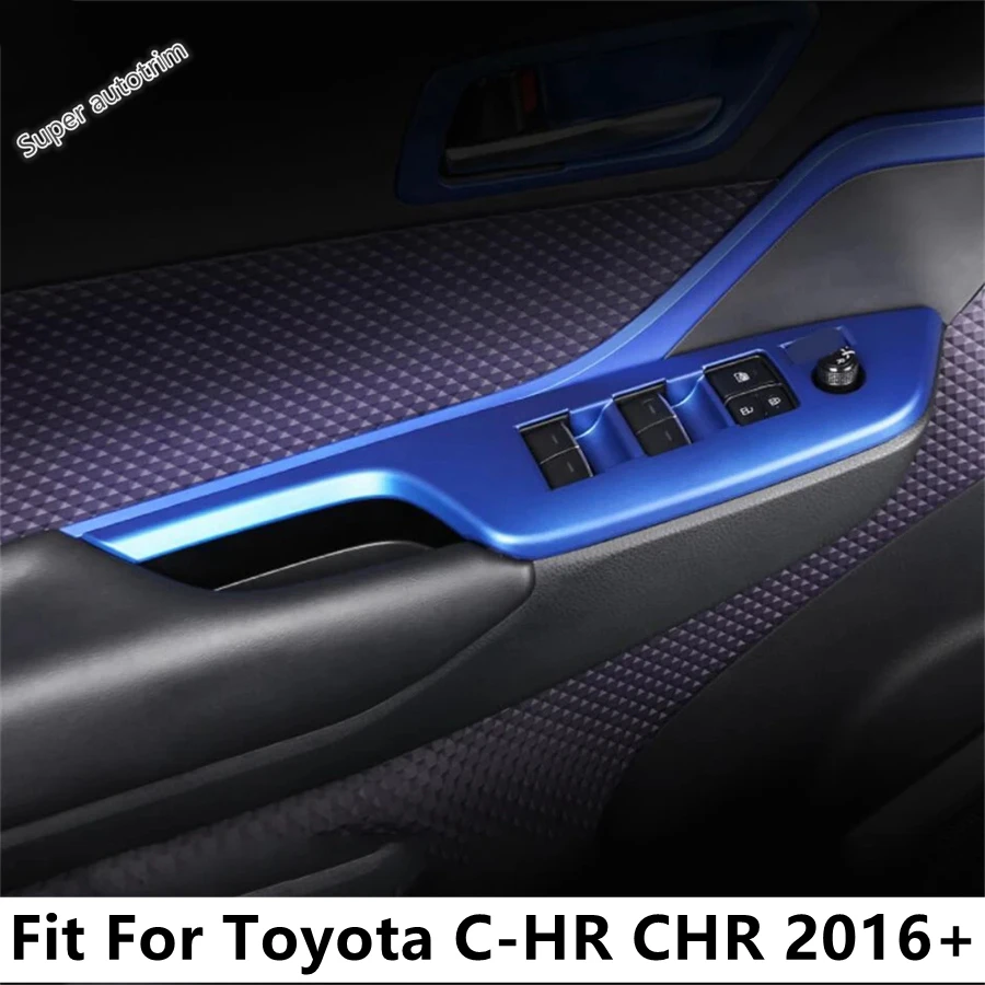 

Armrest Window Glass Lift Button Panel Switch Frame Decoration Cover Trim For Toyota C-HR CHR 2016 - 2022 Accessiories Interior