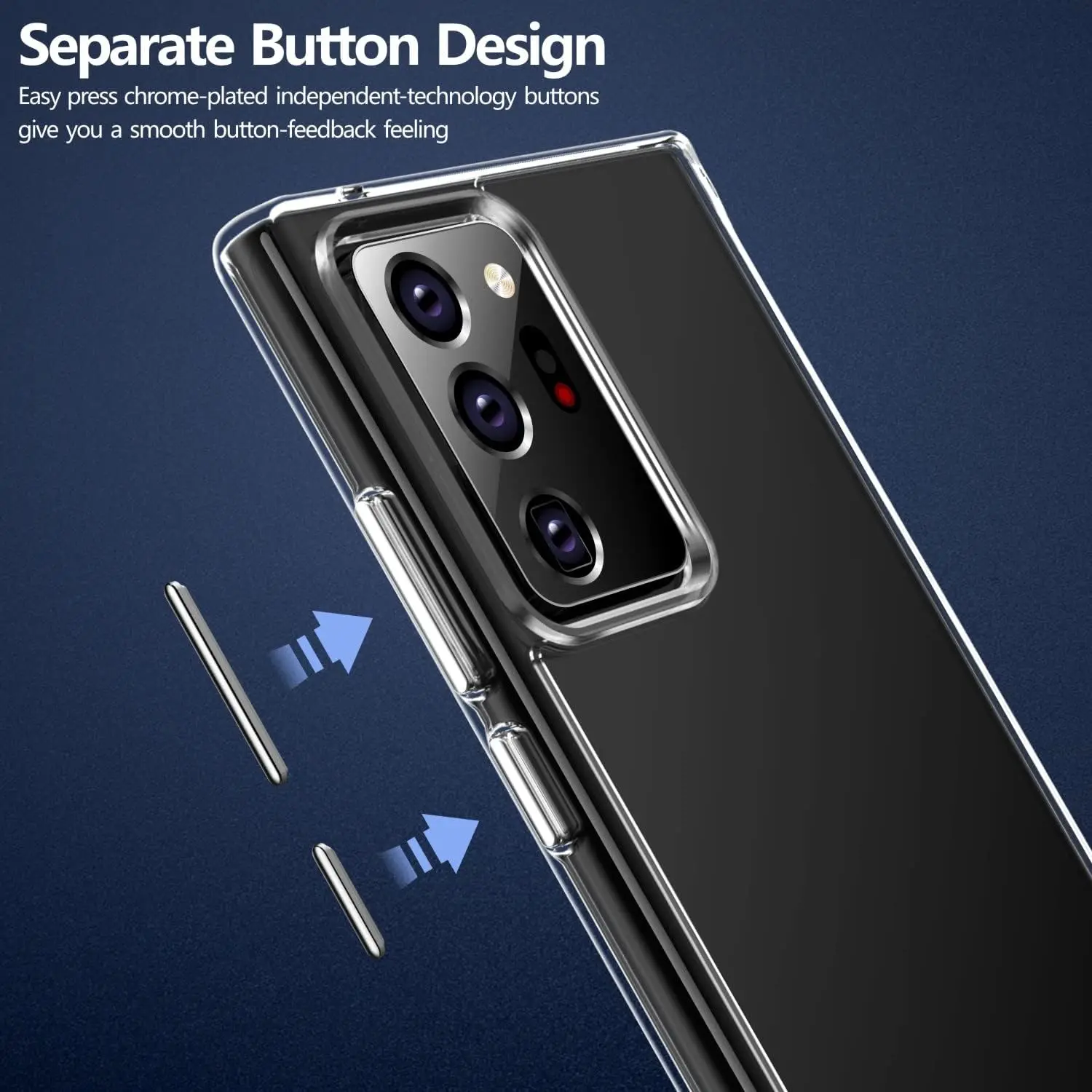 Für Samsung Galaxy Note20 Ultra/Note 20/Note10+/Note10 Hülle, kristallklar, hart, weich, TPU, stoßfest, schützend – transparent – Detail 4