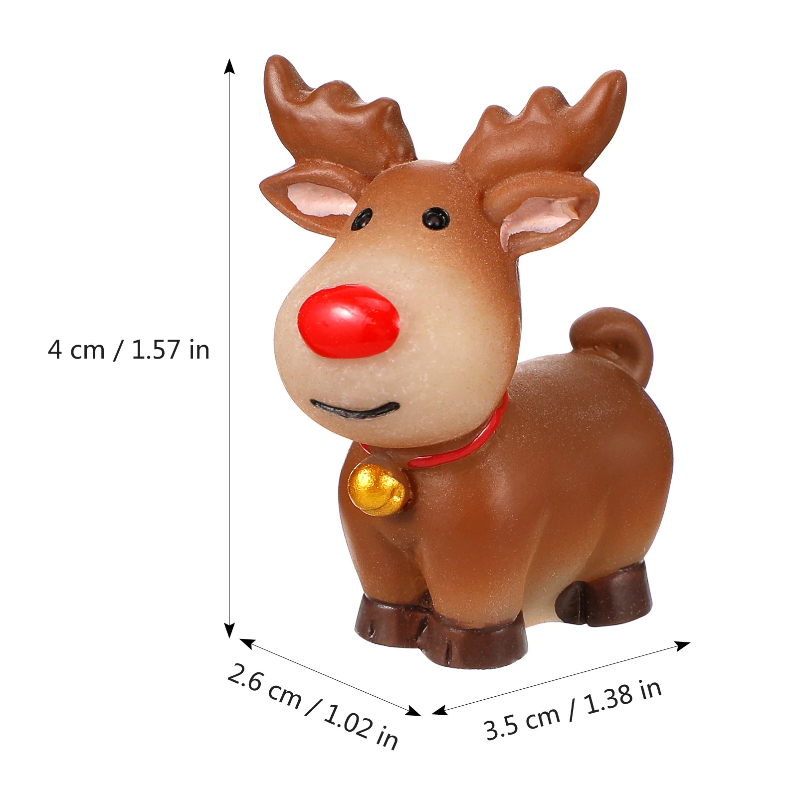 5 Pcs Snowball Child Artificial Christmas Tree Miniature Figurines Resin Elk Ornaments