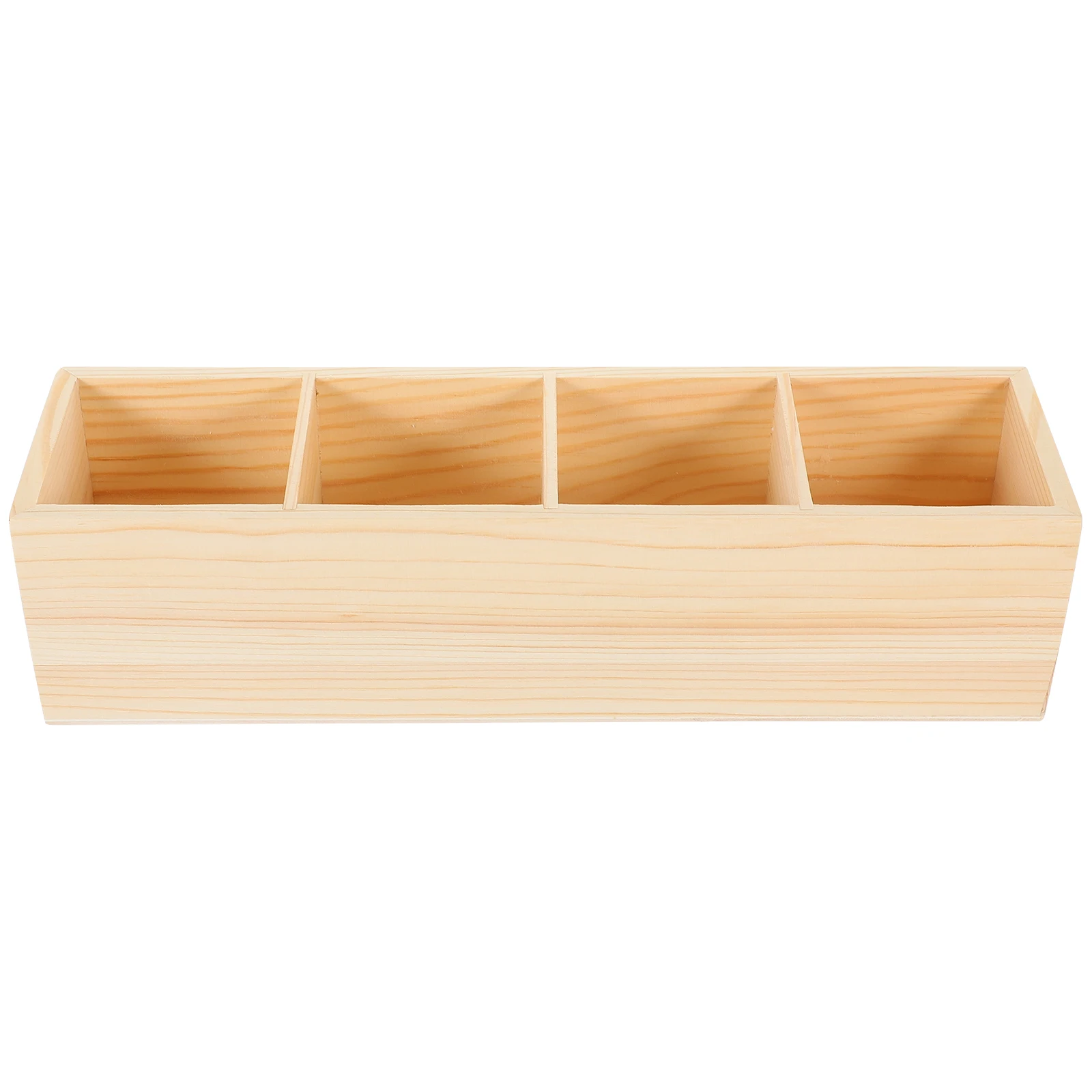 

Pine Wood Pen Holder Storage Box Desk Organizer Large Capacity Makeup Brush Holder Wooden Pencil Cup Rustic Office Supplies
