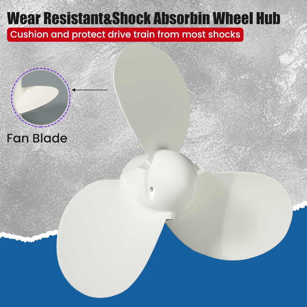 7 1/4x5 for Yamaha Outboard Propeller 2HP Aluminum Alloy Screw Marine Vessel Accessory 3 Blade Pin Drive 6F8-45942-01-EL