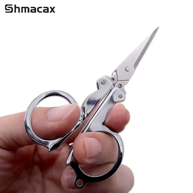 Folding Scissors Pocket Travel Small Crafts Sharp Blade Emergency Mini Foldable Travel Embroidery Scissor Thread Tailor Scissors
