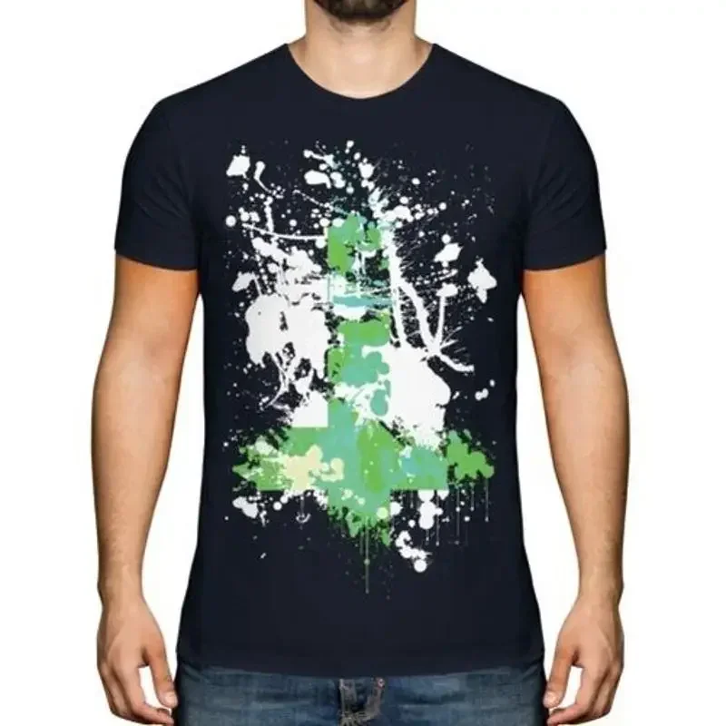 Grunge Cross Print Mens Hipster Swag Graphic Christian Superior T-Shirt
