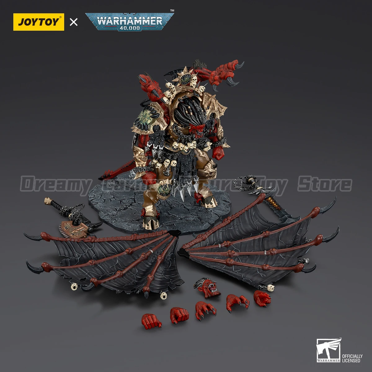 【متوفر】JOYTOY WARHAMMER 40K World Eaters Angron Daemon Primarch of Khorne 1/18 نموذج لجسم الحركة