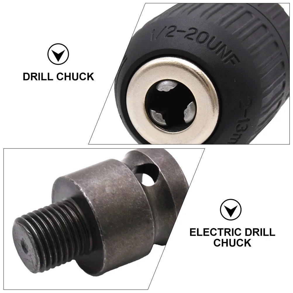 

1 set 1 Set Electric Chuck Hand-Tight Replacement Durable Steel Plastic Conversion Drill Chuck Tool Part For Impact Drill
