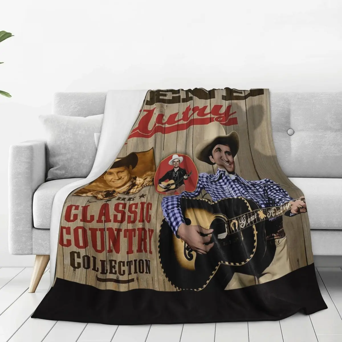 Gene Autry - The Classic Country Collection Blanket Flannel Super Soft Sofa Throw Blankets For Home Outdoor Throws Bedspread