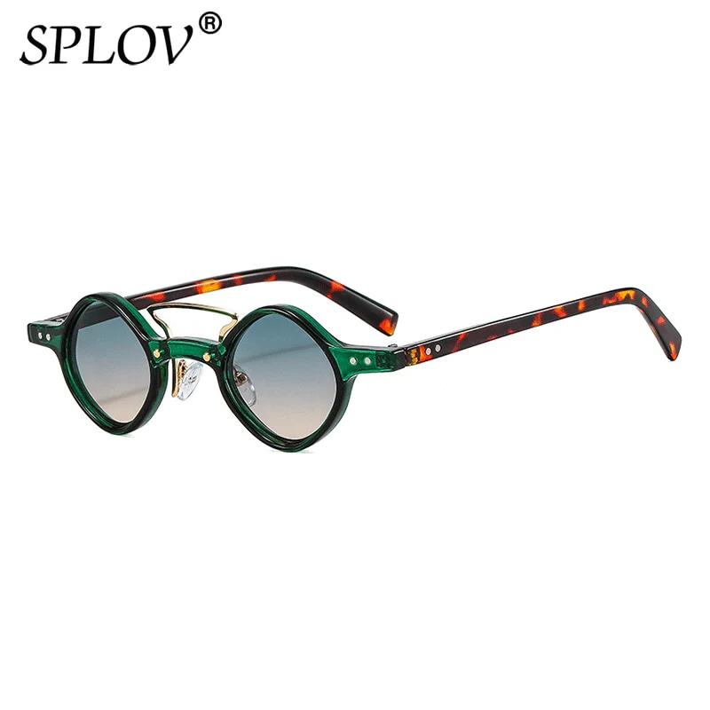 

New Hippie Small Round Square Sunglasses Men Women Retro Steam Punk Glasses Double Beam Gradient Vintage Driving Shades UV400