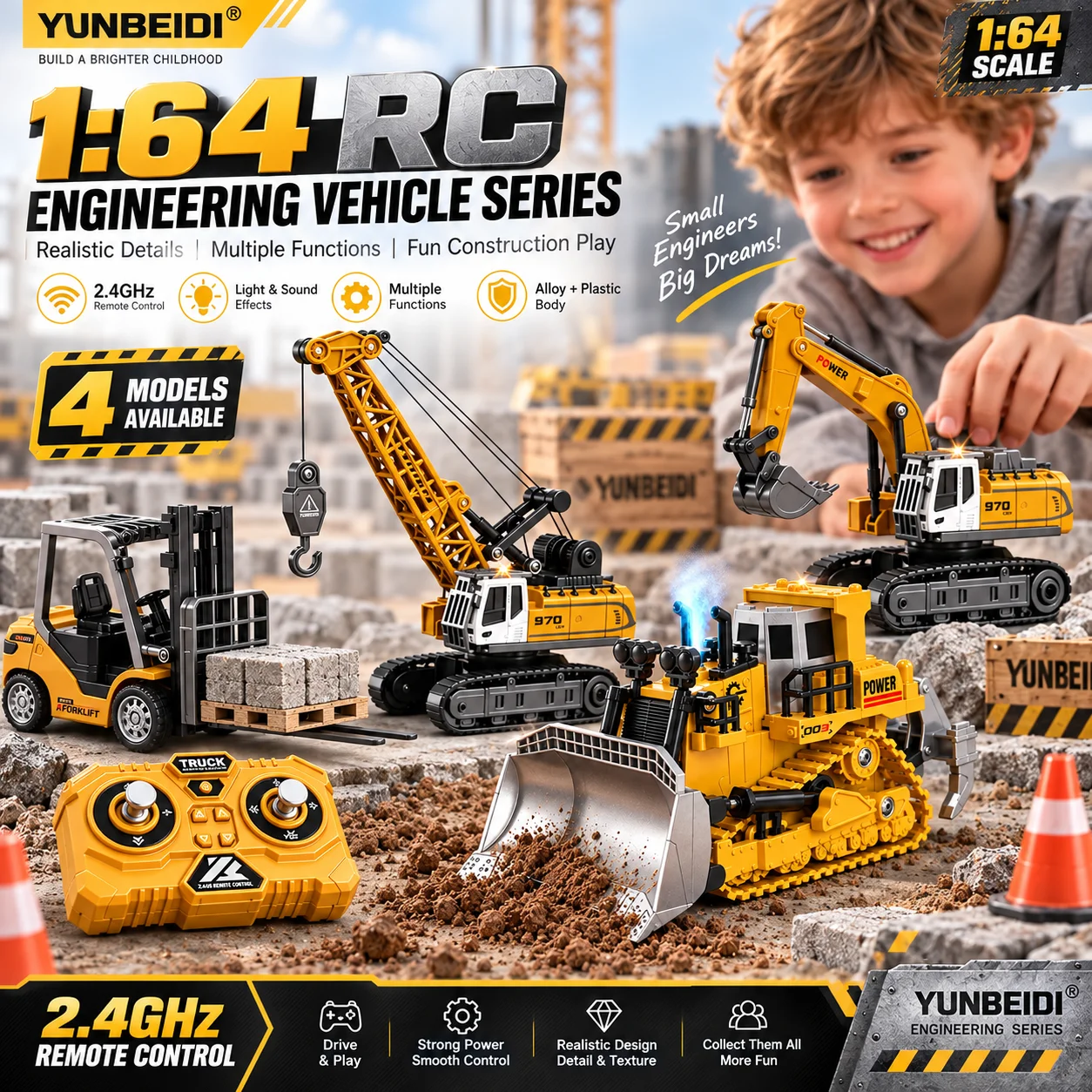 1:64 RC Engineering Truck 2,4  – Kids Toys Under $20 Bewertung und Preis