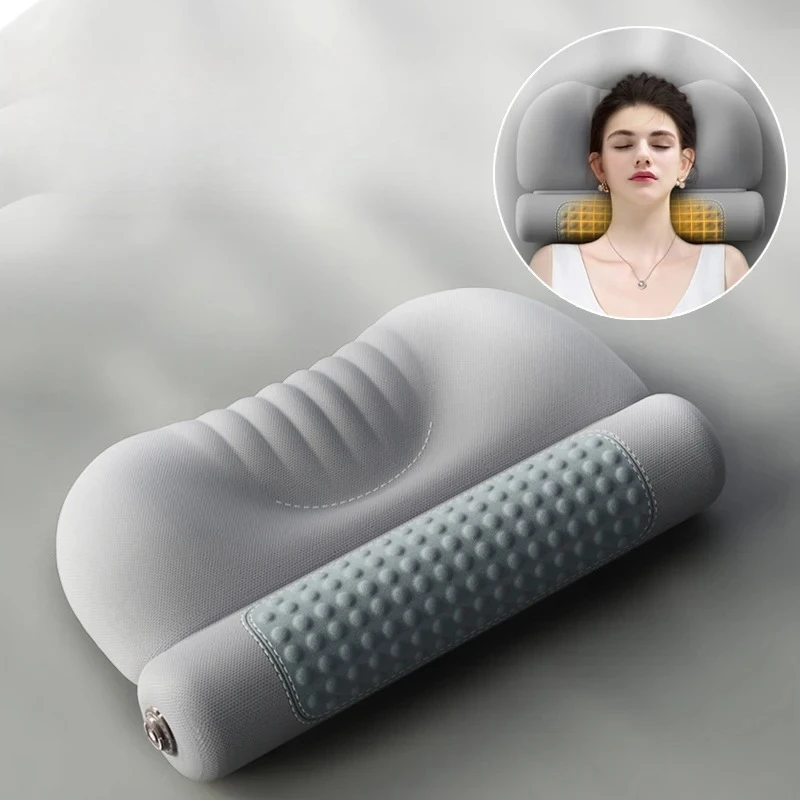Memory Foam Moxibustion Neck Pillow, Heating Therapy for Cervical Pain Relief, Sleep Enhancing Pillow, Relaxation Aid