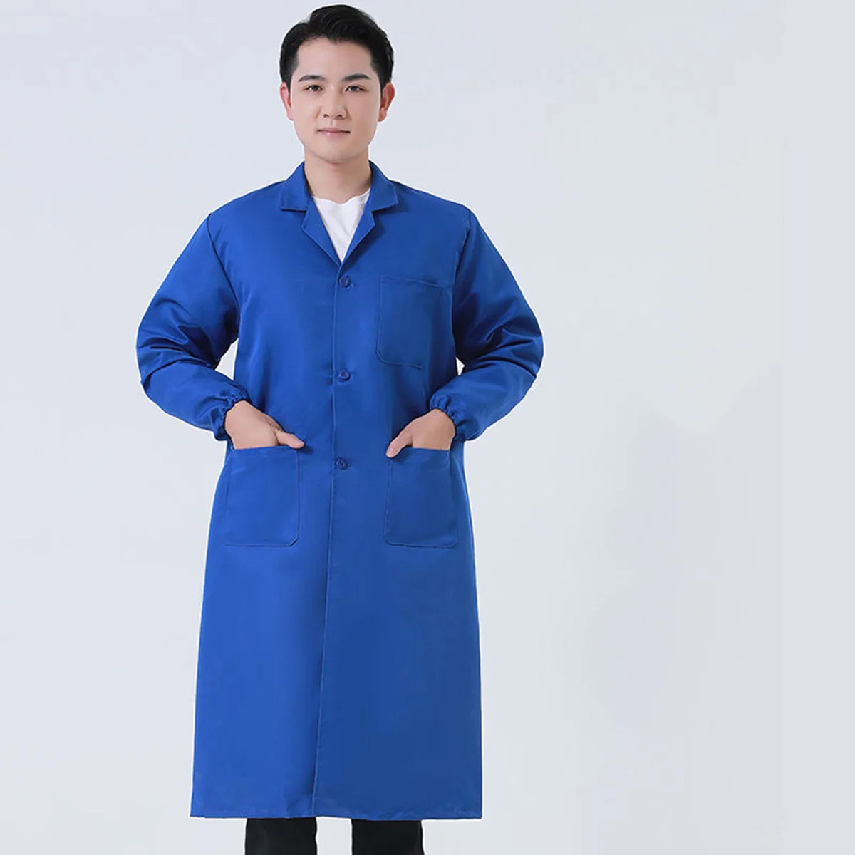 Coat long coat gown male warehouse keeper breeder handling clothes labor insurance women work dust cover unisex