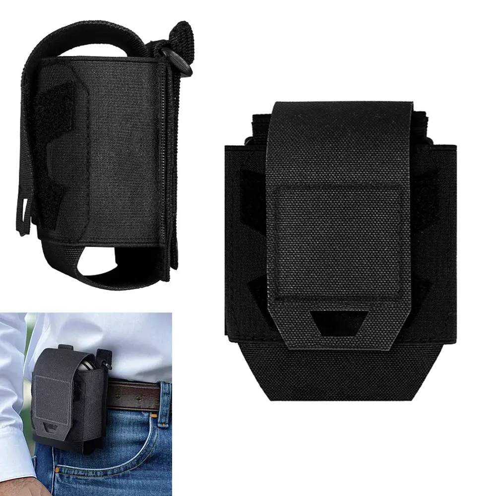 Adjustable Nylon Handcuff Carry Pouch Molle Quick Access Hook Loop Fits Chain Hinge Rigid Handcuffs For Belt Vest Outdoor Carry
