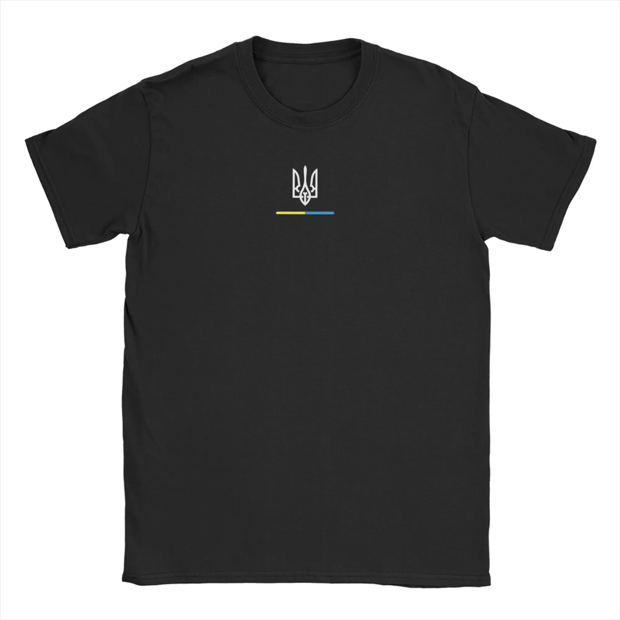 

Ukraine Ukrainian Trident for Men Women T Shirts Fun Tees Short Sleeve Round Collar T-Shirt Pure Cotton Unique Clothing