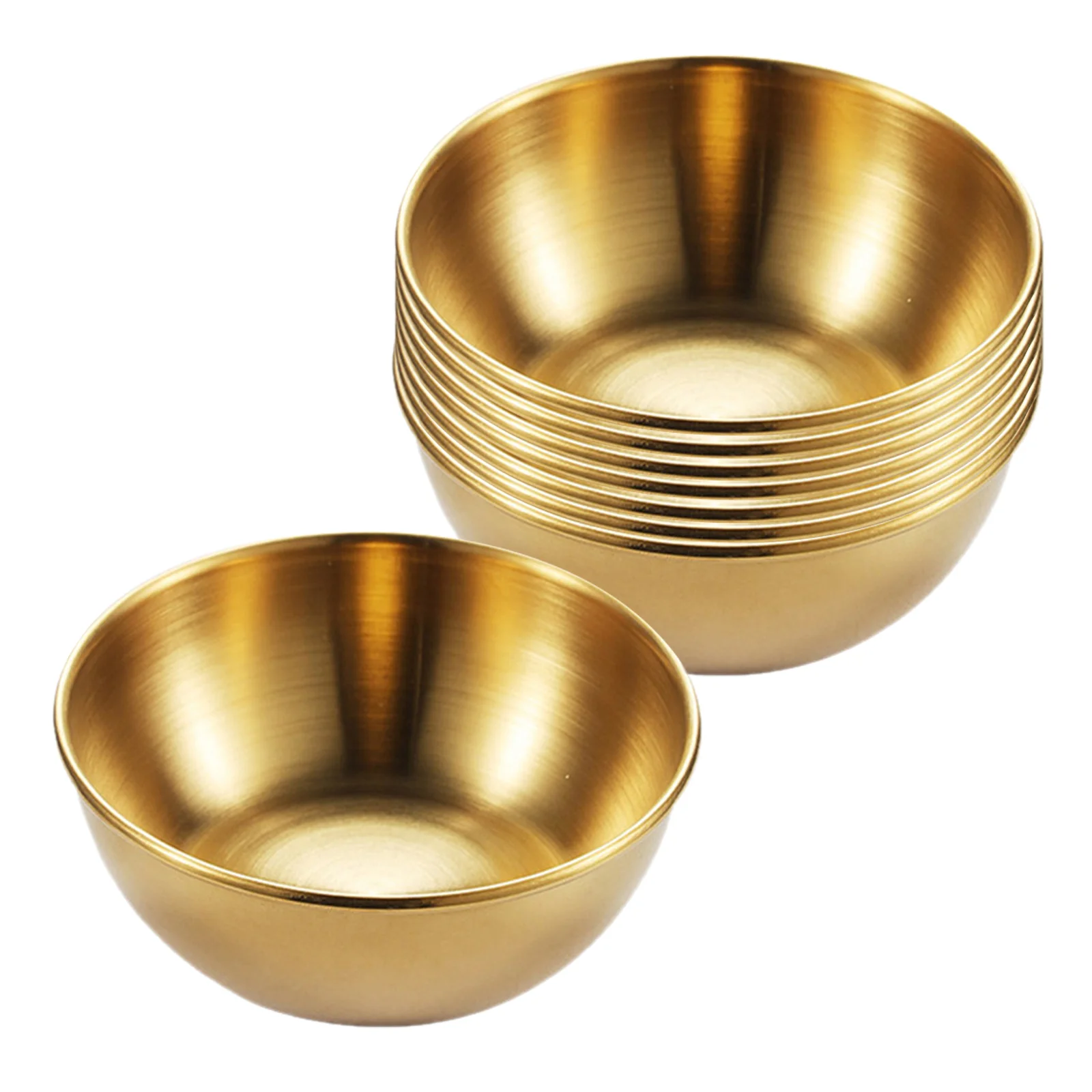 

1 Set Stainless Steel Sauce Plates High Strength Seasoning Dishes for Family Restaurant Dining Side Dish Bowls