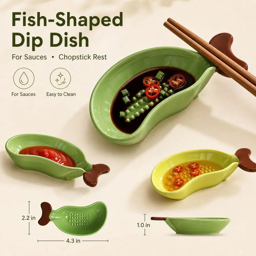 Banana Shaped Dish Dipping Sauce Dish PP Banana Shape Sauce Plate Grinding Surface Chopstick Rest Chopstick Rest Dish