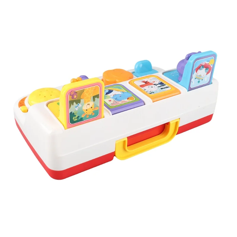 ของเล่นสัตว์แบบป๊อปอัพแบบโต้ตอบพร้อมแสงเพลง เสียงสัตว์ ของเล่นเสริมพัฒนาการการเรียนรู้สำหรับเด็กทารก